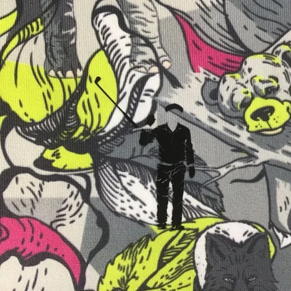 William Murray Mens Large Performance Golf Polo Shirt Animal Jungle Print - Picture 3 of 12